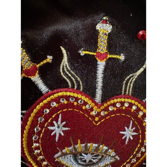 ROMWE women’s size 2x-large eye heart swords corset top - Picture 4 of 8